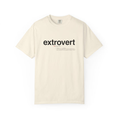 Extrovert T-Shirt — "Extrovert" Front + Nutrition Facts Back Graphic Tee
