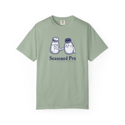 "Seasoned Pro in the Kitchen" T-Shirt — Funny Salt & Pepper Shakers Chef Graphic Tee