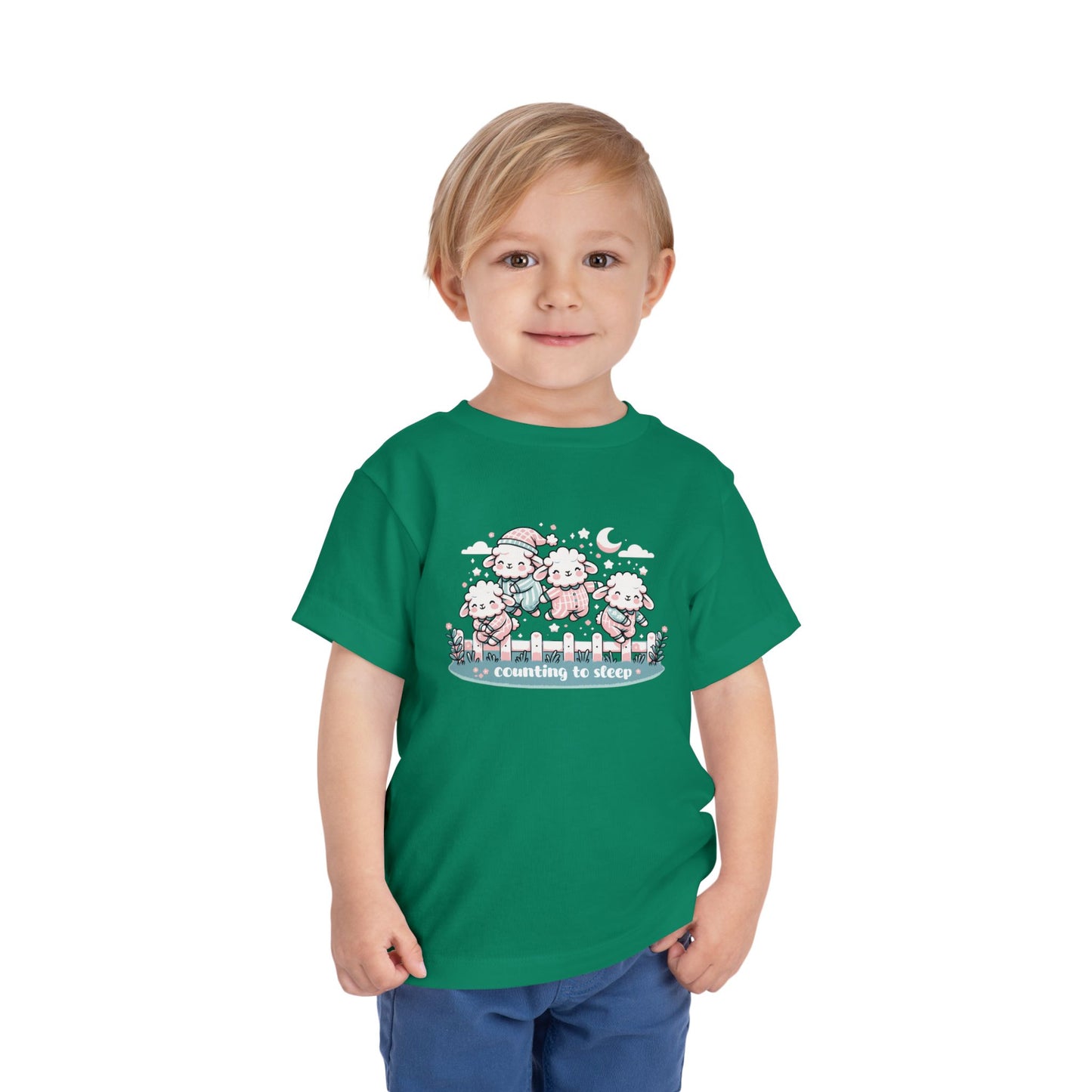 "Counting to Sleep" Toddler Tee — Cute Sleepy Sheep Bedtime Shirt