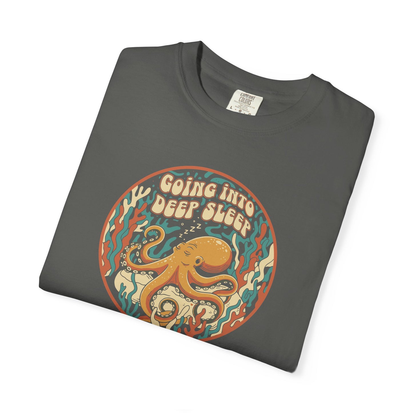 Going Into Deep Sleep Octopus T-Shirt — Vintage Ocean Sleep Graphic Tee