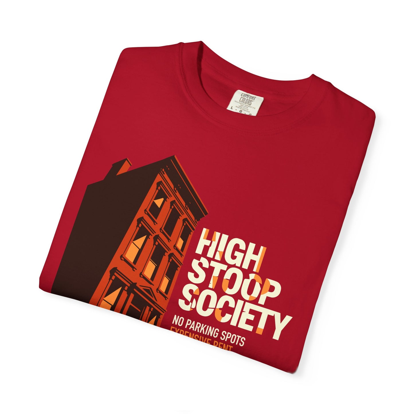 "High Stoop Society" T-Shirt — Vintage Brooklyn New York Brownstone Graphic Tee