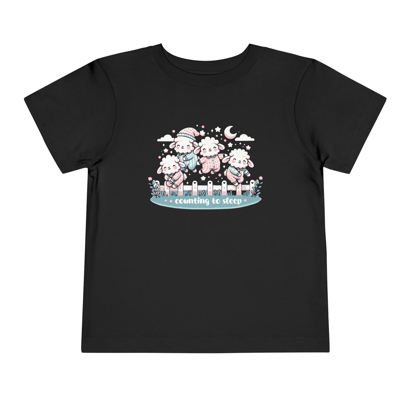 "Counting to Sleep" Toddler Tee — Cute Sleepy Sheep Bedtime Shirt