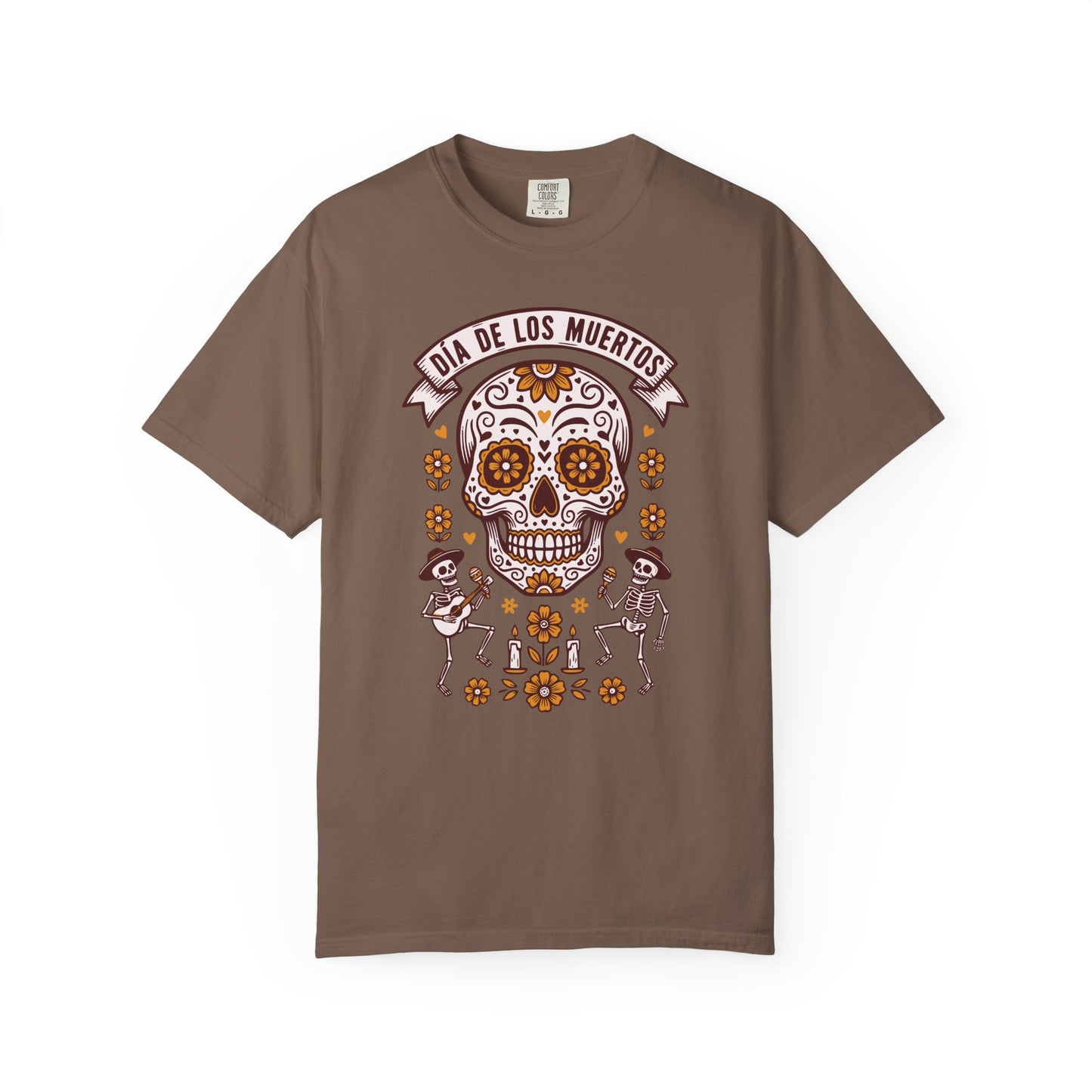 Día de los Muertos Sugar Skull T-Shirt — Floral Calavera Day of the Dead Tee