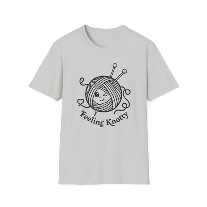 Feeling Knotty T-Shirt — Cute Knitting Yarn Ball Tee for Crafters