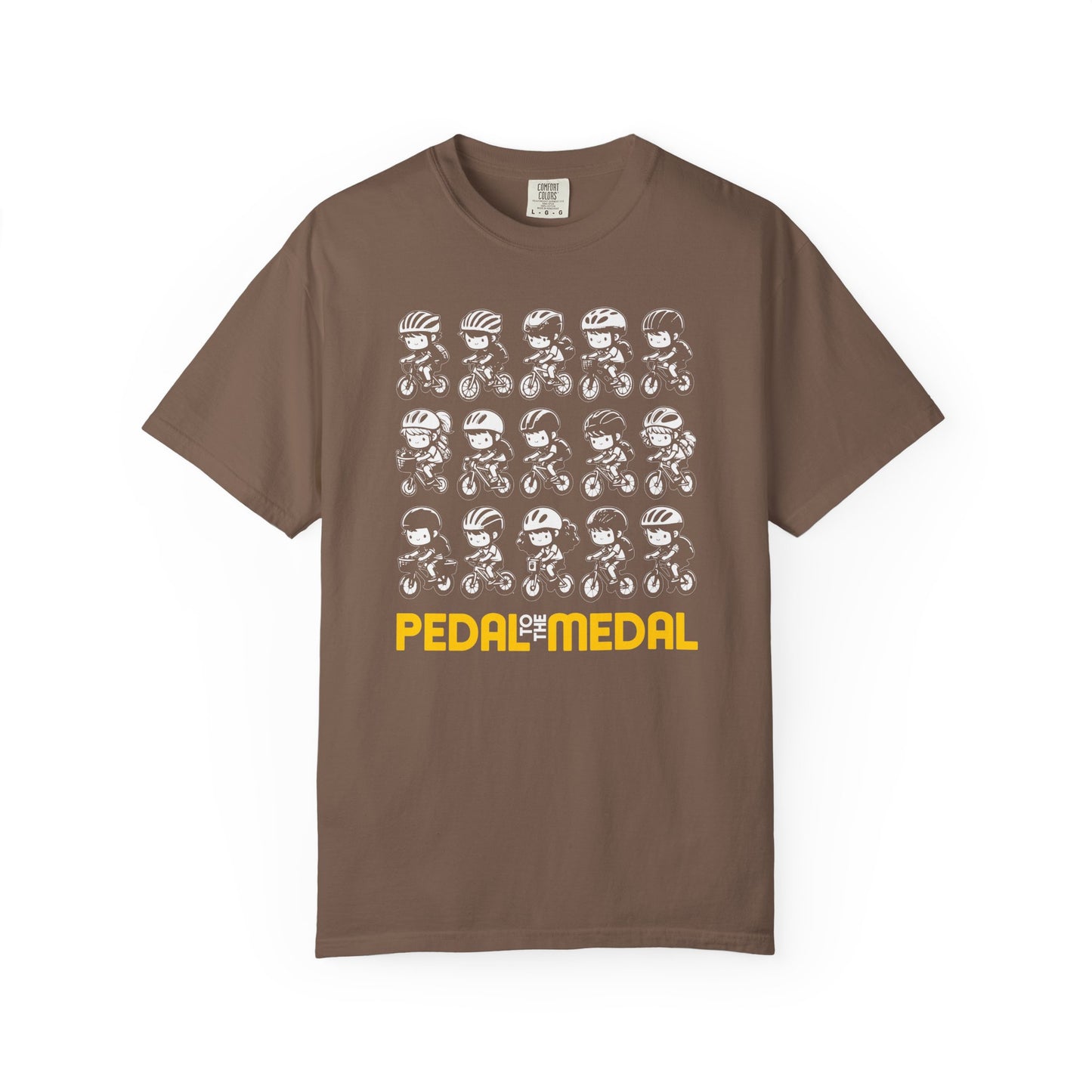 Pedal for the Medal Graphic Tee — Cute Cycling Crew Illustration T-Shirt
