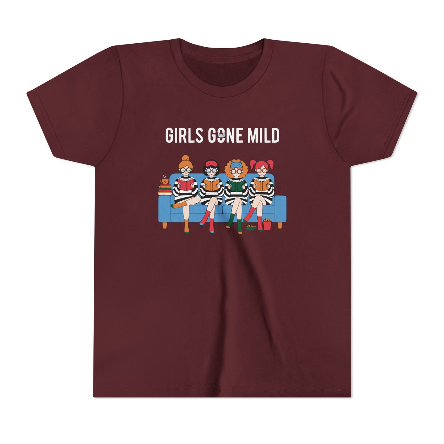 "Girls Gone Mild" Youth Tee – Cute Reading Club Graphic T-Shirt