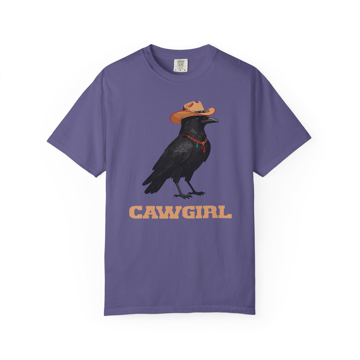 "Cawgirl" Couples Tee  — Western Raven Cowgirl Graphic T‑Shirt