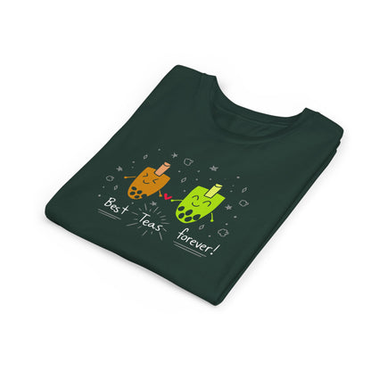 "Best Teas Forever" Youth Tee – Cute Bubble Tea Friends BFF Graphic T-Shirt