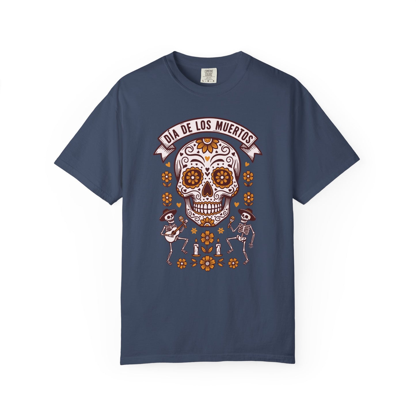 Día de los Muertos Sugar Skull T-Shirt — Floral Calavera Day of the Dead Tee
