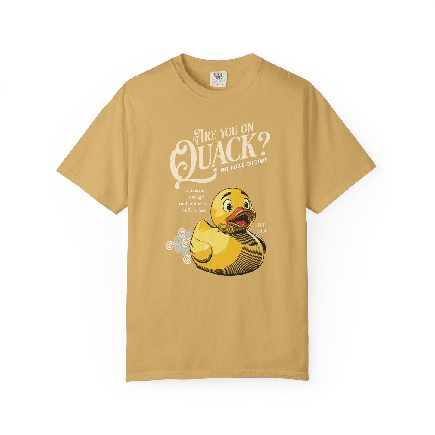 "Are You On Quack?" Graphic T-Shirt — Vintage Illustration Rubber Duck Tee
