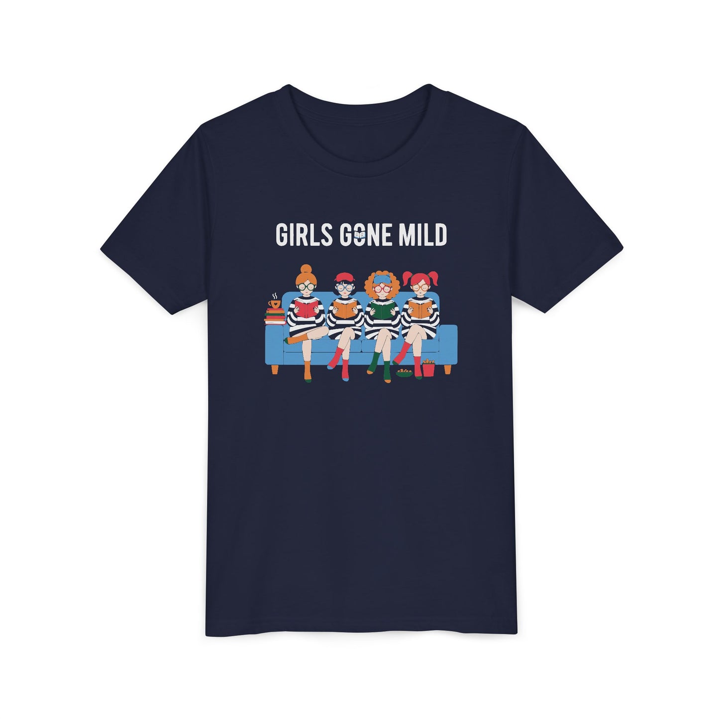 "Girls Gone Mild" Youth Tee – Cute Reading Club Graphic T-Shirt