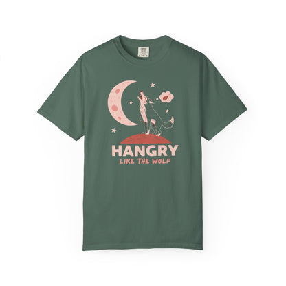 Hangry Like the Wolf T-Shirt — Cute Howling Wolf Graphic Tee