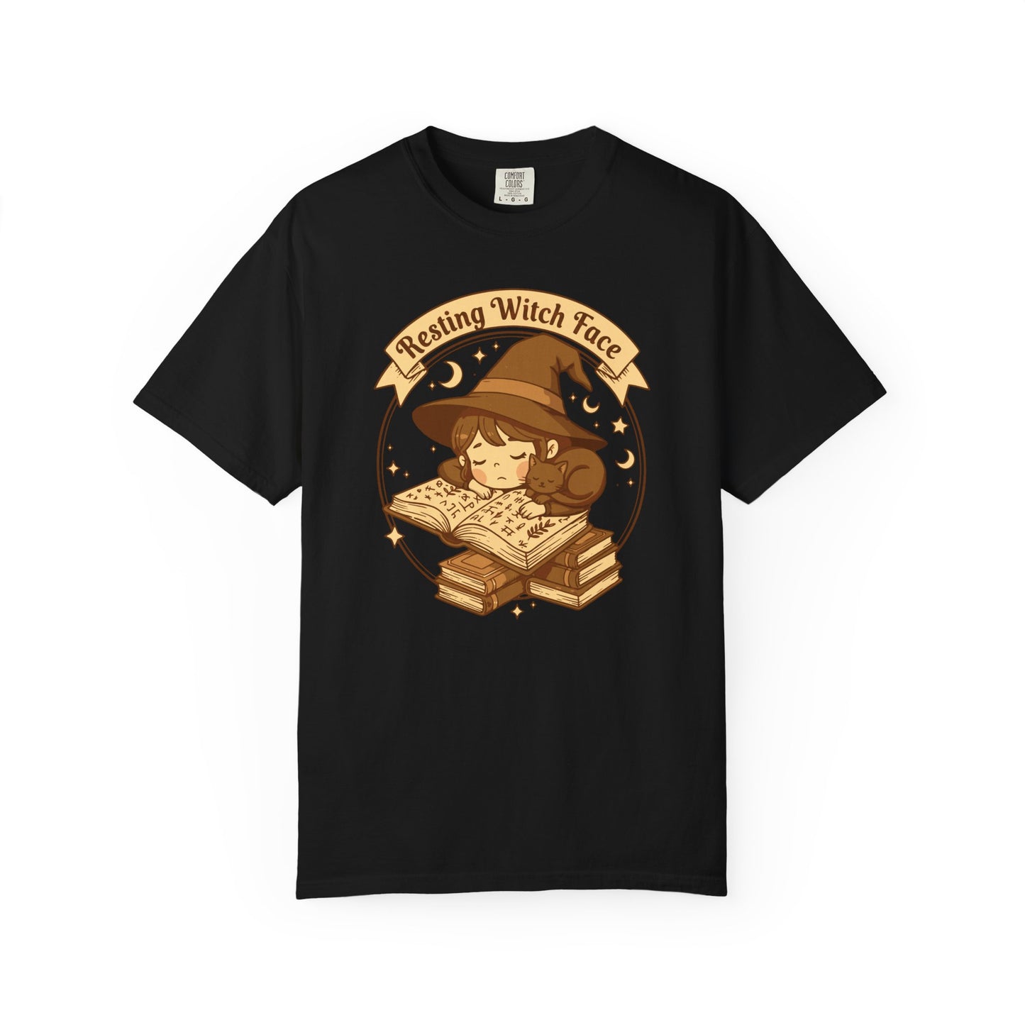 Resting Witch Face T-Shirt — Cute Witch Sleeping Graphic Tee