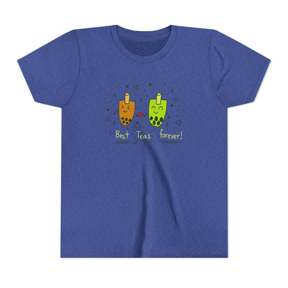"Best Teas Forever" Youth Tee – Cute Bubble Tea Friends BFF Graphic T-Shirt