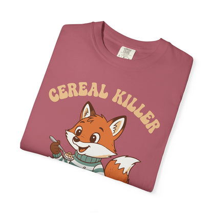 "Cereal Killer" T-Shirt — Cute Fox Eating Cereal Graphic Tee
