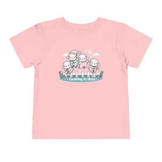 "Counting to Sleep" Toddler Tee — Cute Sleepy Sheep Bedtime Shirt