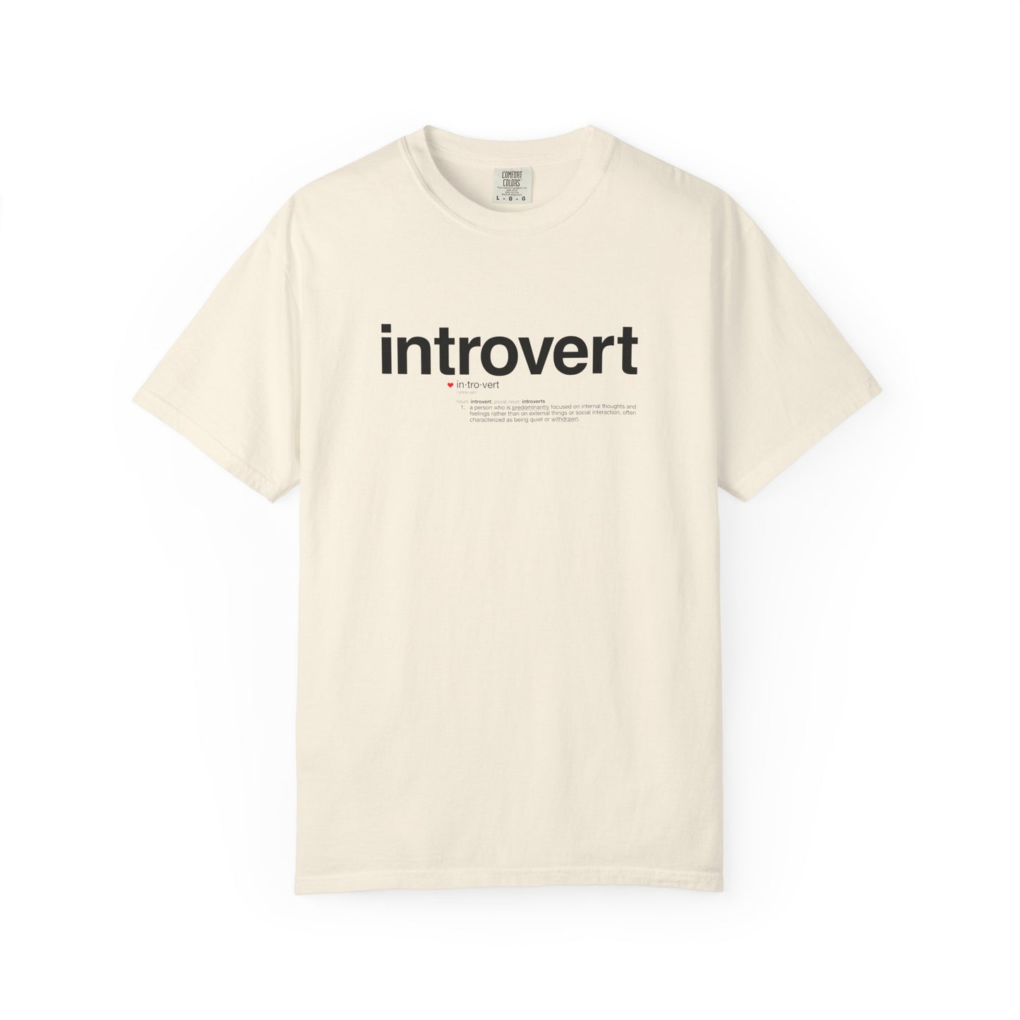 Introvert T-Shirt — "Introvert" Front + Nutrition Facts Back Graphic Tee
