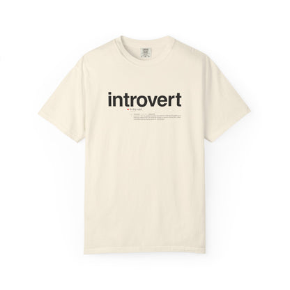 Introvert T-Shirt — "Introvert" Front + Nutrition Facts Back Graphic Tee
