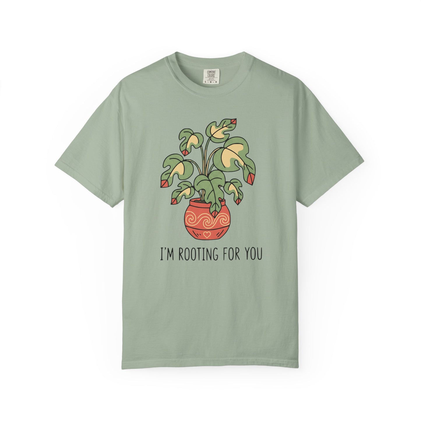 "I’m Rooting For You" Plant Lover Support T-Shirt — Cute Potted Plant Tee