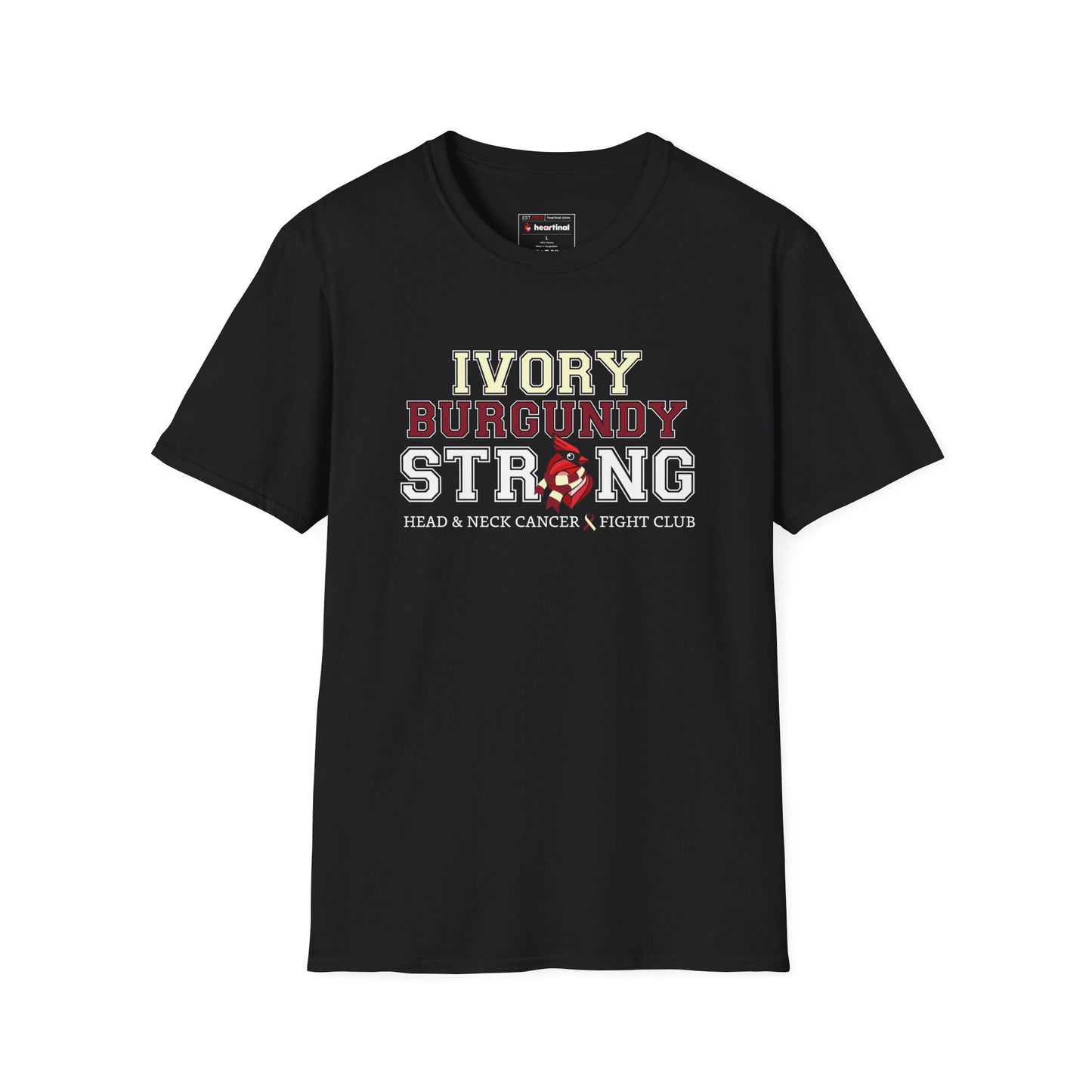 Ivory Burgundy Strong T-Shirt — Head & Neck Cancer Fight Club Awareness Tee