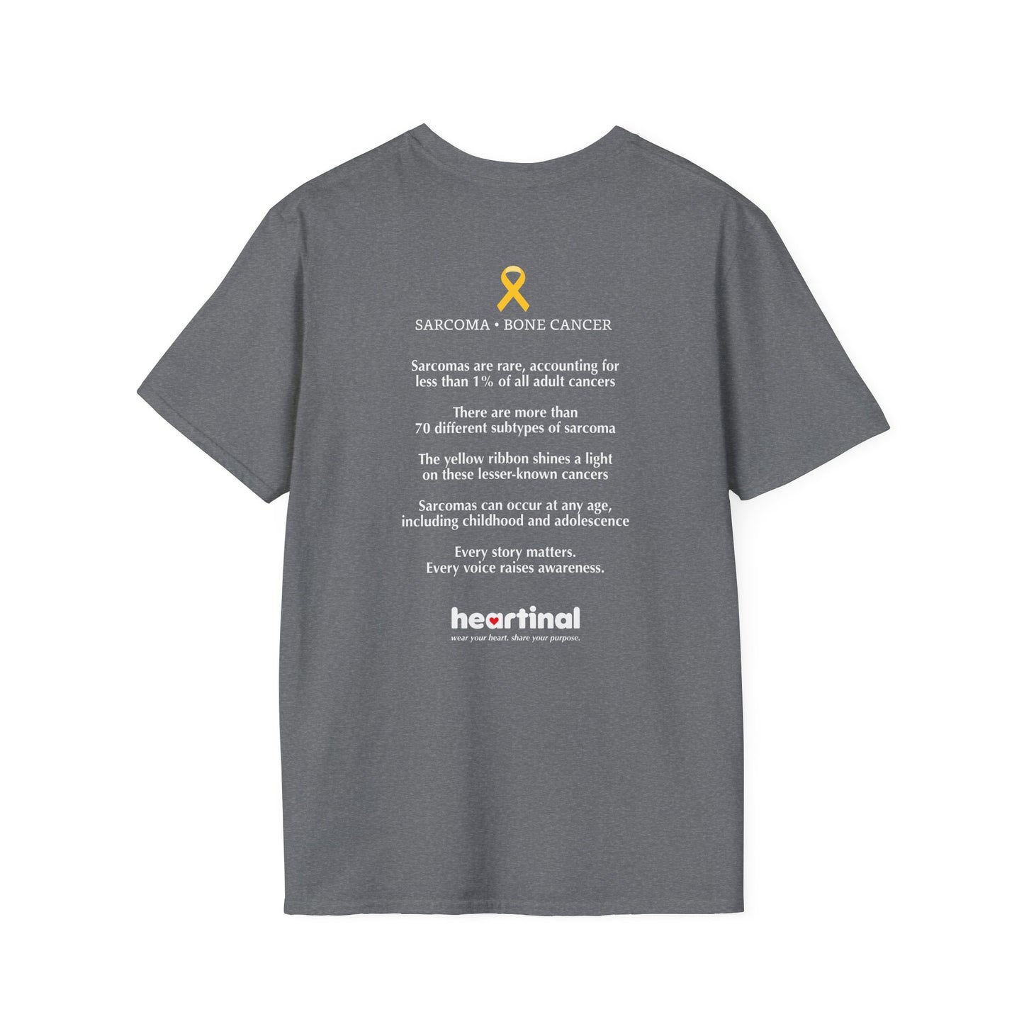 Yellow Strong T-Shirt — Sarcoma Bone Cancer Fight Club Awareness Tee