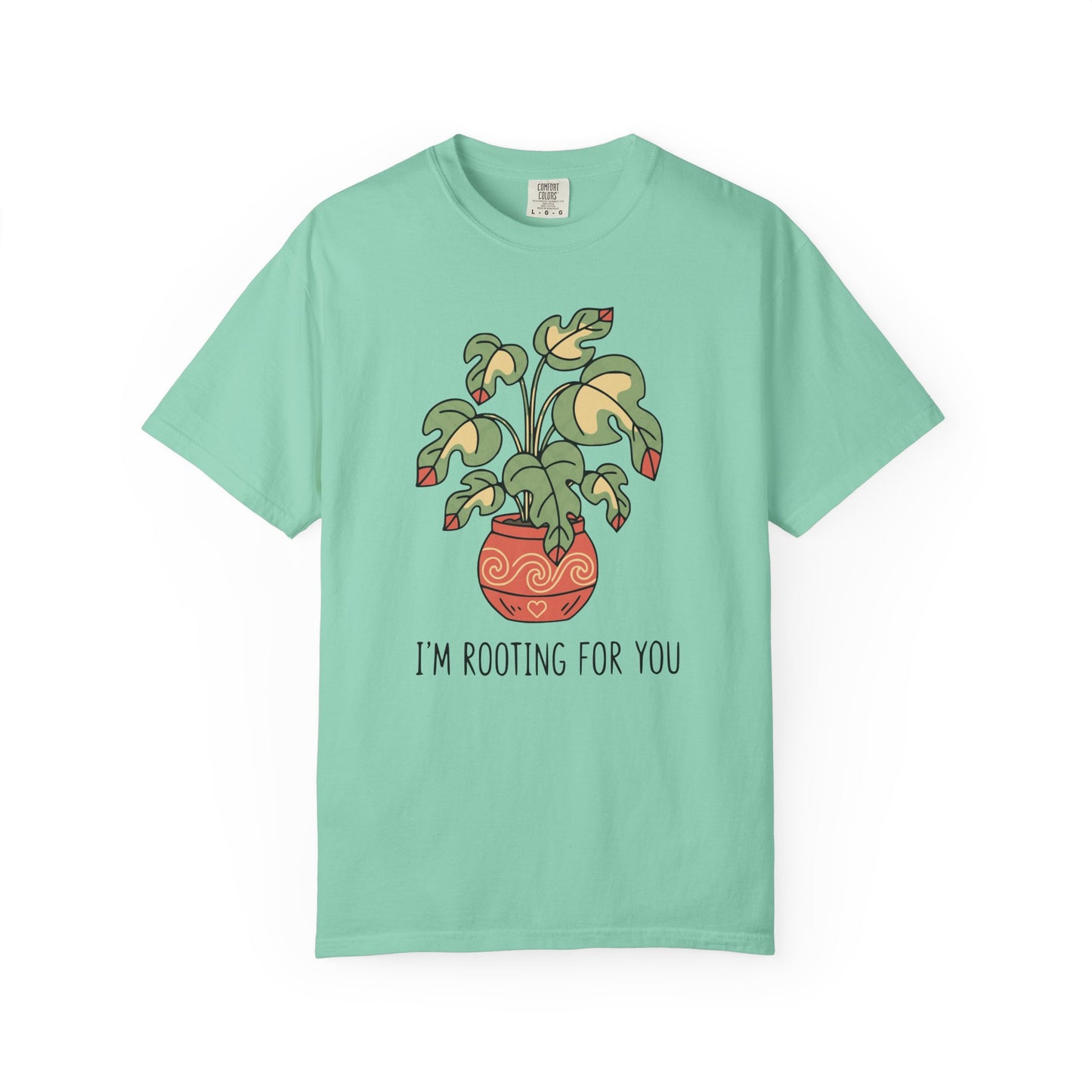 "I’m Rooting For You" Plant Lover Support T-Shirt — Cute Potted Plant Tee
