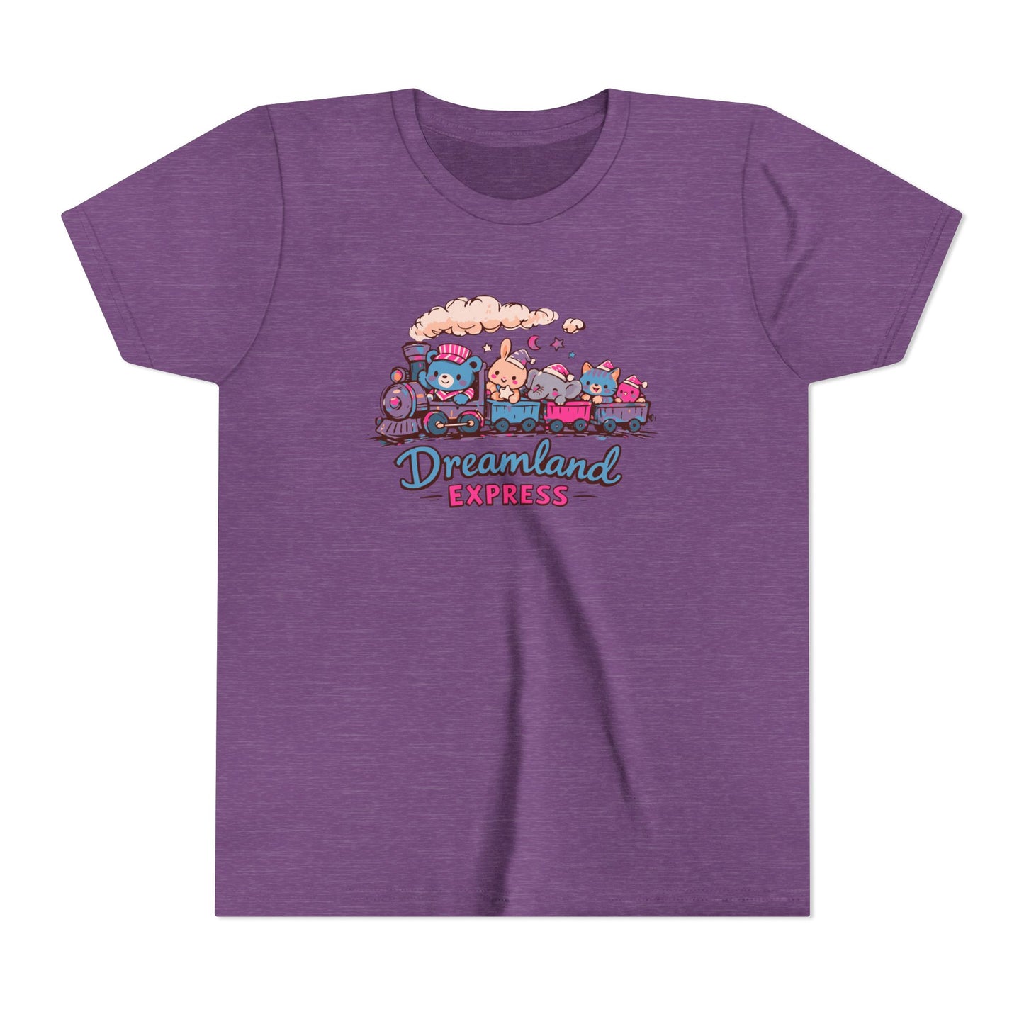 "Dreamland Express" Youth Tee — Cute Train & Animal Crew Kids Shirt