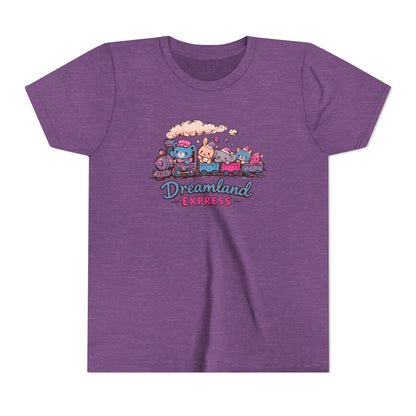 "Dreamland Express" Youth Tee — Cute Train & Animal Crew Kids Shirt