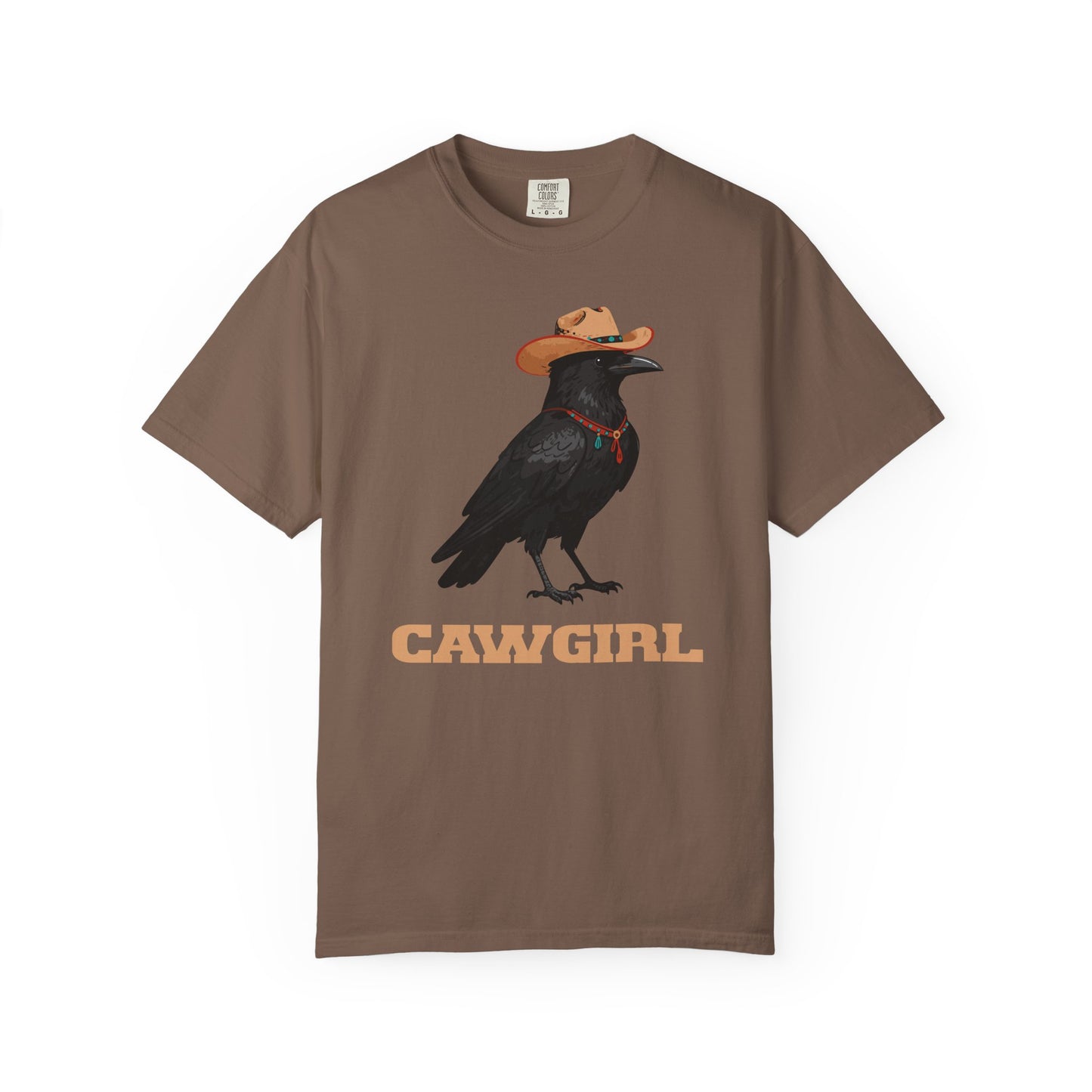 "Cawgirl" Couples Tee  — Western Raven Cowgirl Graphic T‑Shirt