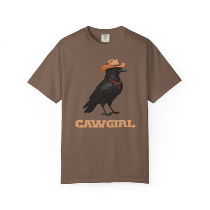 "Cawgirl" Couples Tee  — Western Raven Cowgirl Graphic T‑Shirt