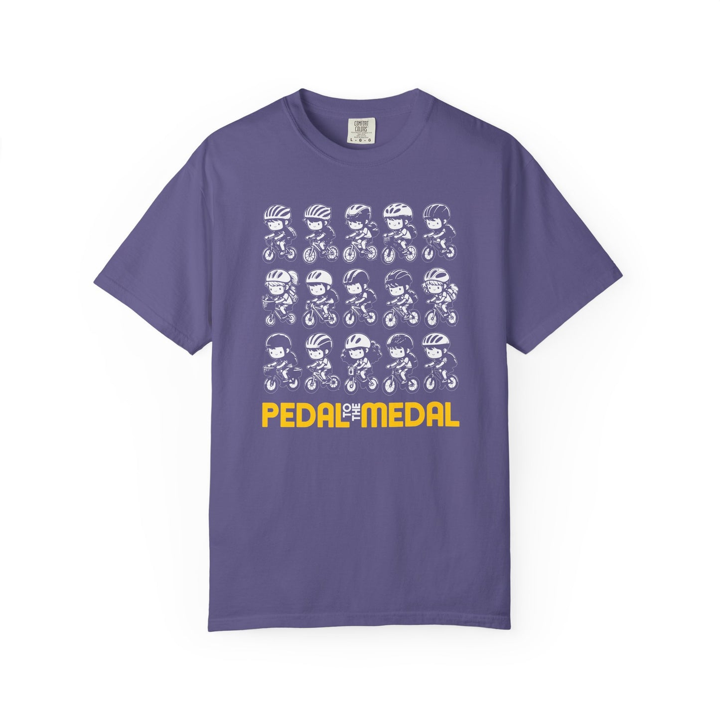 Pedal for the Medal Graphic Tee — Cute Cycling Crew Illustration T-Shirt