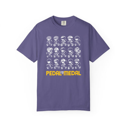 Pedal for the Medal Graphic Tee — Cute Cycling Crew Illustration T-Shirt