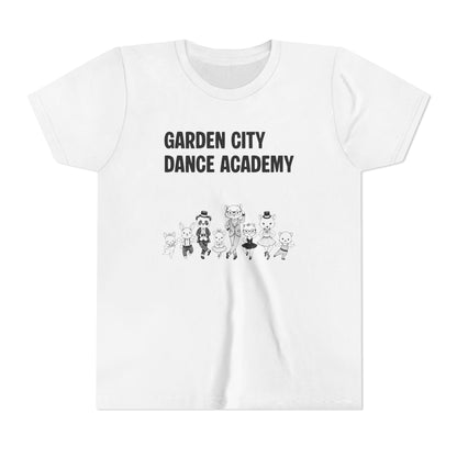"Garden City Dance Academy" Youth Tee — Kids Dance Club Cartoon Dancers T-Shirt