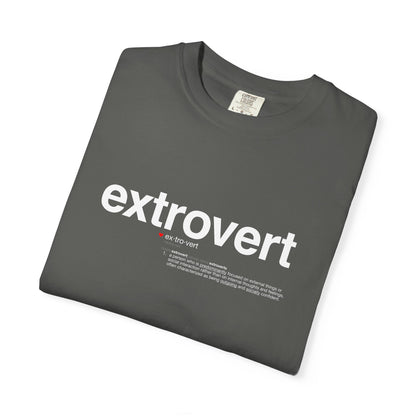 Extrovert T-Shirt — "Extrovert" Front + Nutrition Facts Back Graphic Tee