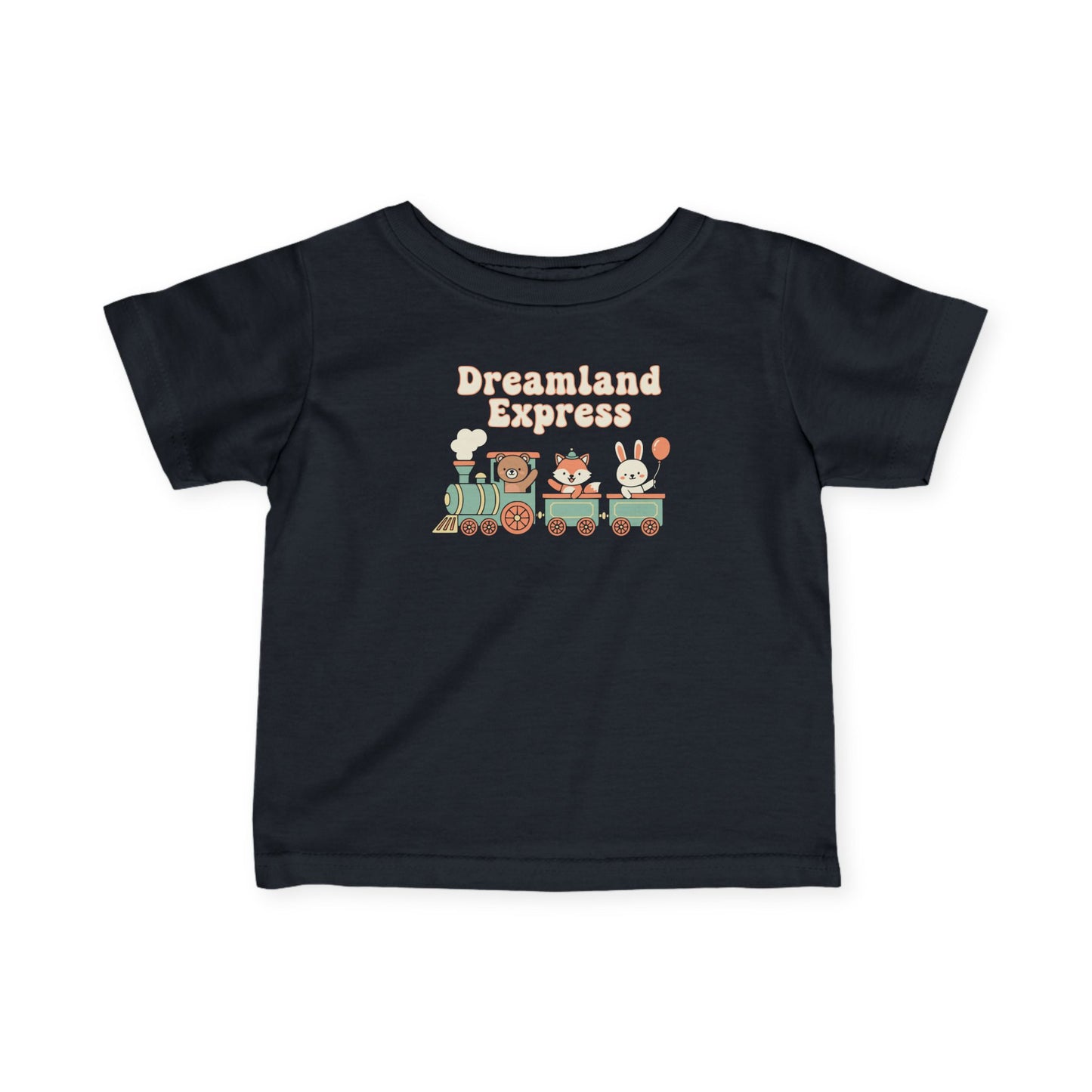 "Dreamland Express" Infant Tee — Cute Train Graphic Baby Shirt