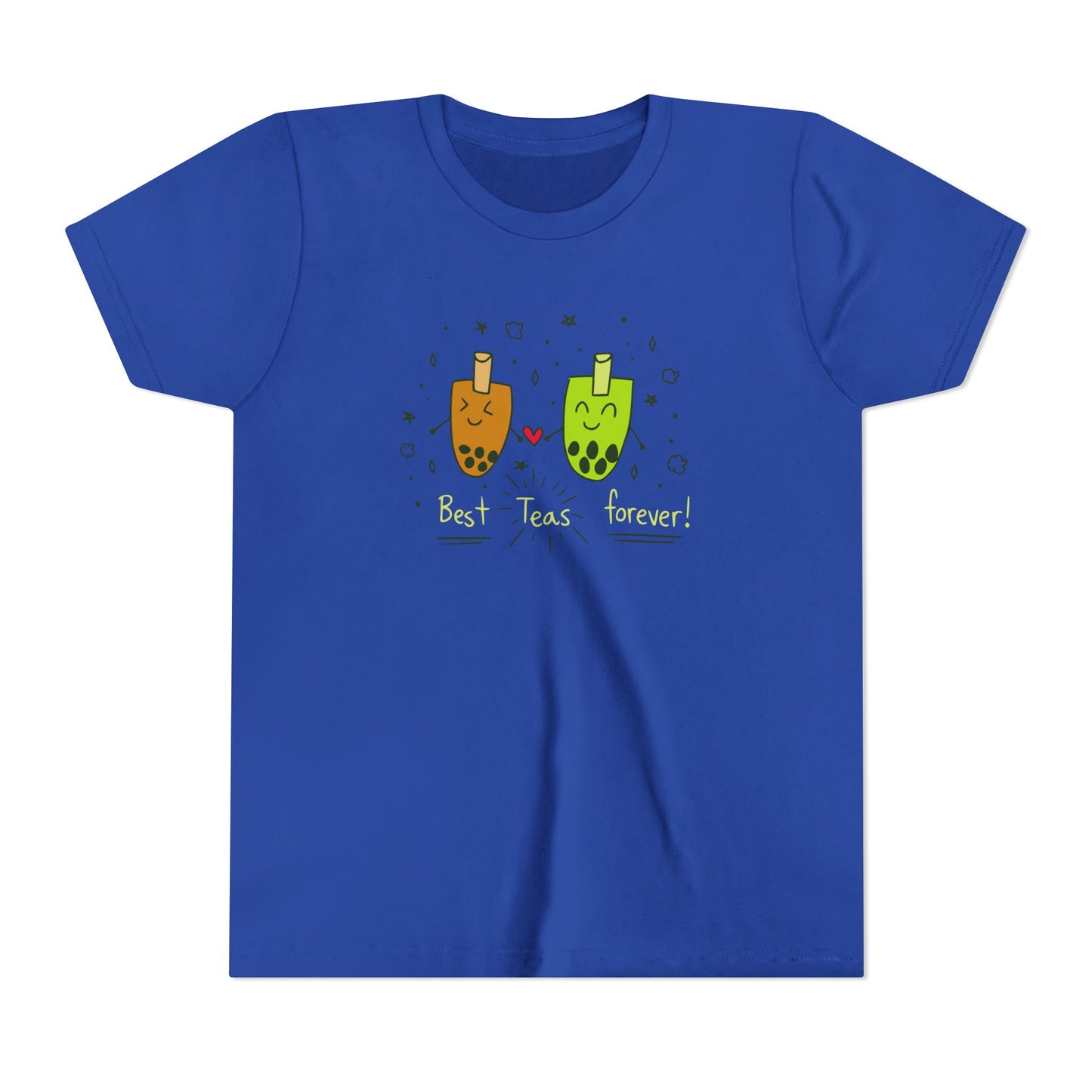 "Best Teas Forever" Youth Tee – Cute Bubble Tea Friends BFF Graphic T-Shirt