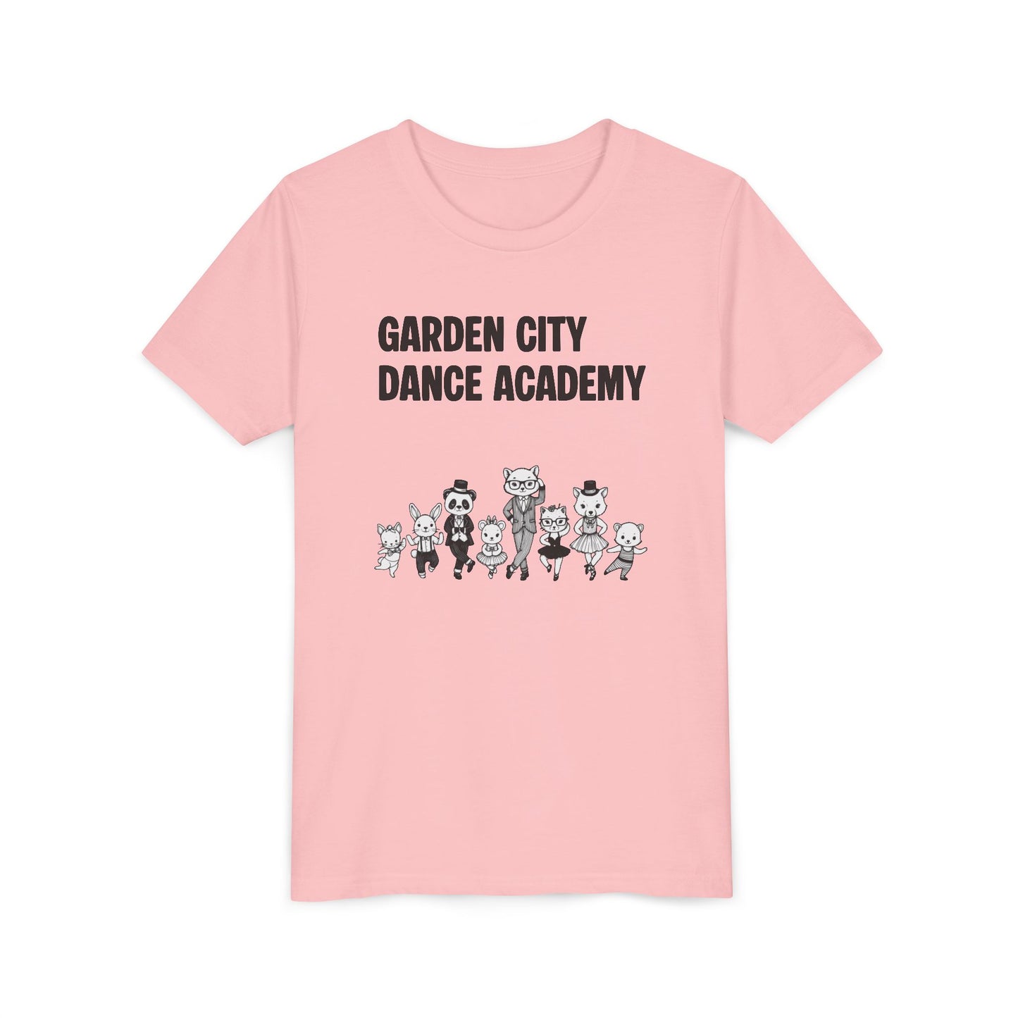 "Garden City Dance Academy" Youth Tee — Kids Dance Club Cartoon Dancers T-Shirt