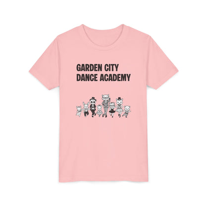 "Garden City Dance Academy" Youth Tee — Kids Dance Club Cartoon Dancers T-Shirt