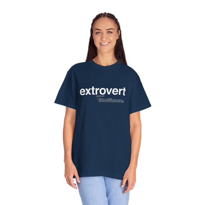 Extrovert T-Shirt — "Extrovert" Front + Nutrition Facts Back Graphic Tee