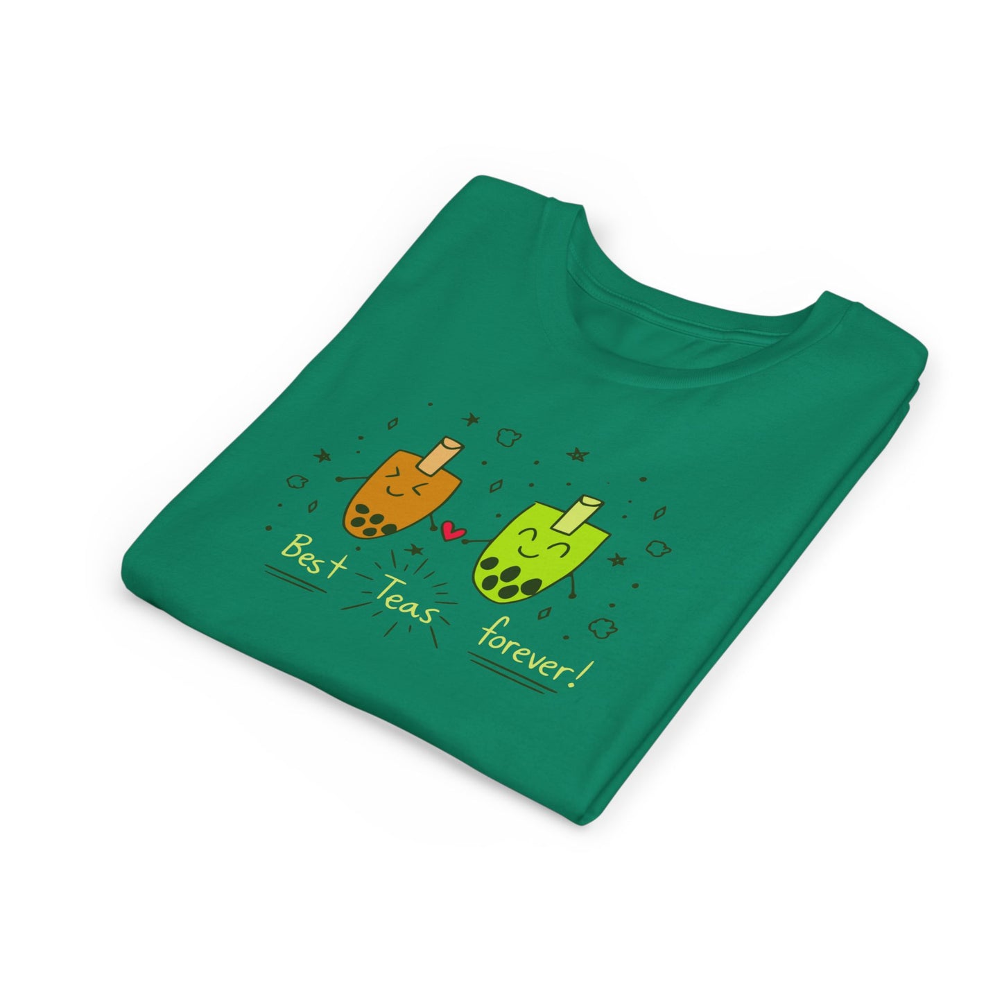 "Best Teas Forever" Youth Tee – Cute Bubble Tea Friends BFF Graphic T-Shirt