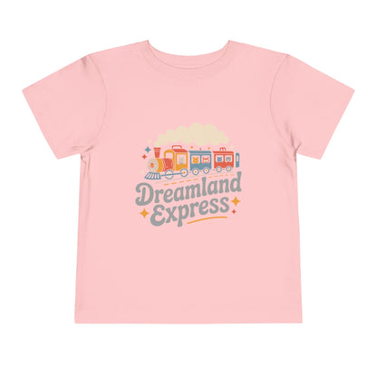 "Dreamland Express" Toddler Tee — Cute Train Kids Graphic T-Shirt