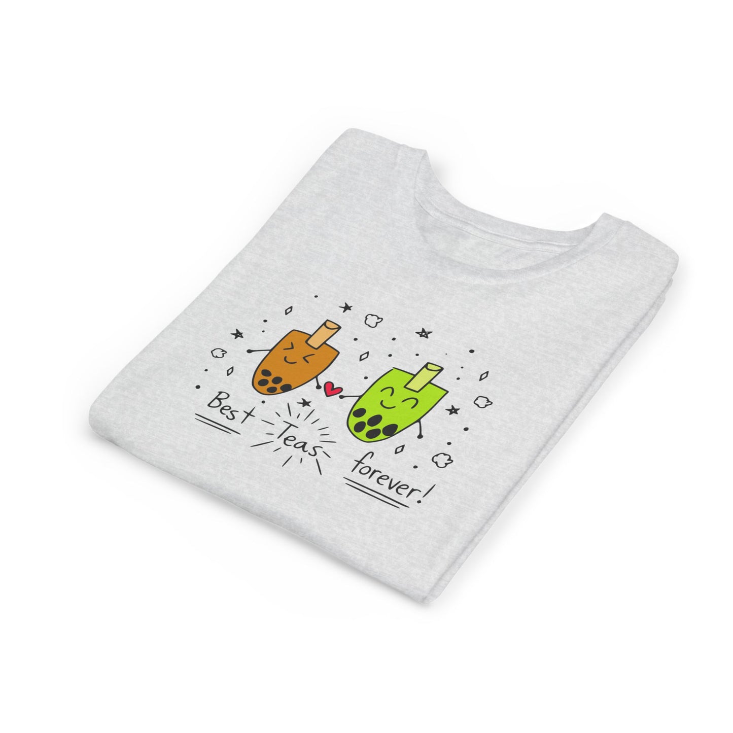 "Best Teas Forever" Youth Tee – Cute Bubble Tea Friends BFF Graphic T-Shirt