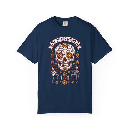 Día de los Muertos Sugar Skull T-Shirt — Floral Calavera Day of the Dead Tee