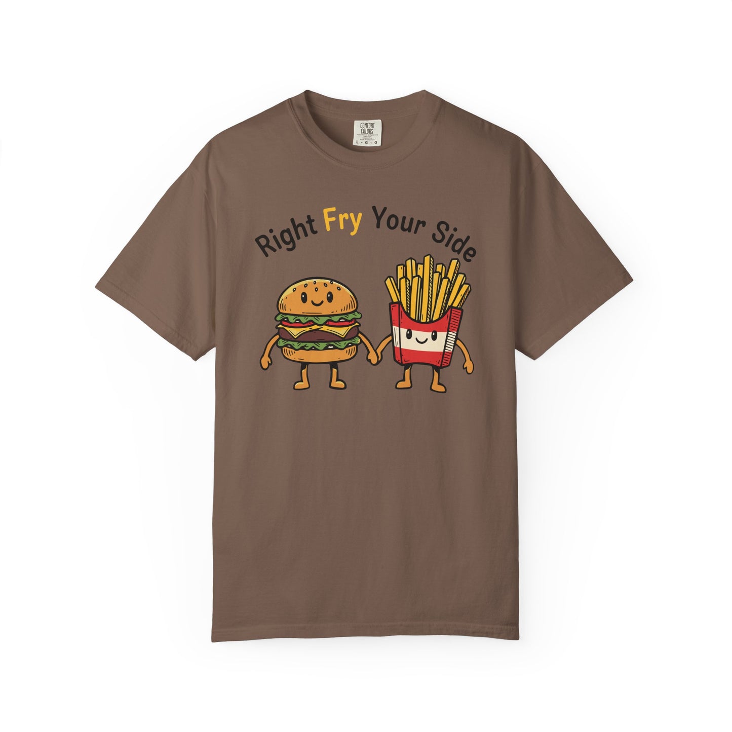 Right Fry Your Side Burger & Fries T-Shirt - Cheeseburger French Fries Retro Tee