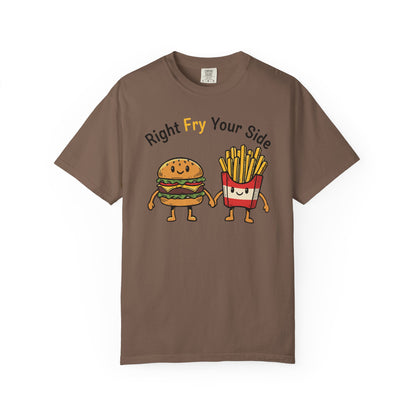 Right Fry Your Side Burger & Fries T-Shirt - Cheeseburger French Fries Retro Tee