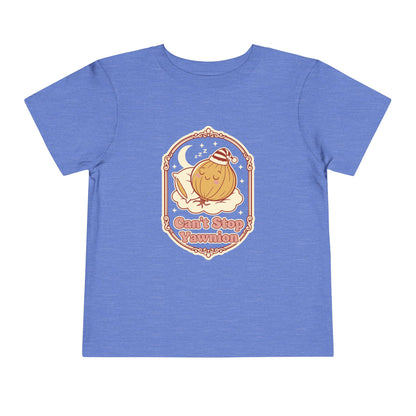 "Can't Stop Yawnion" Toddler Tee — Cute Sleeping Onion Graphic