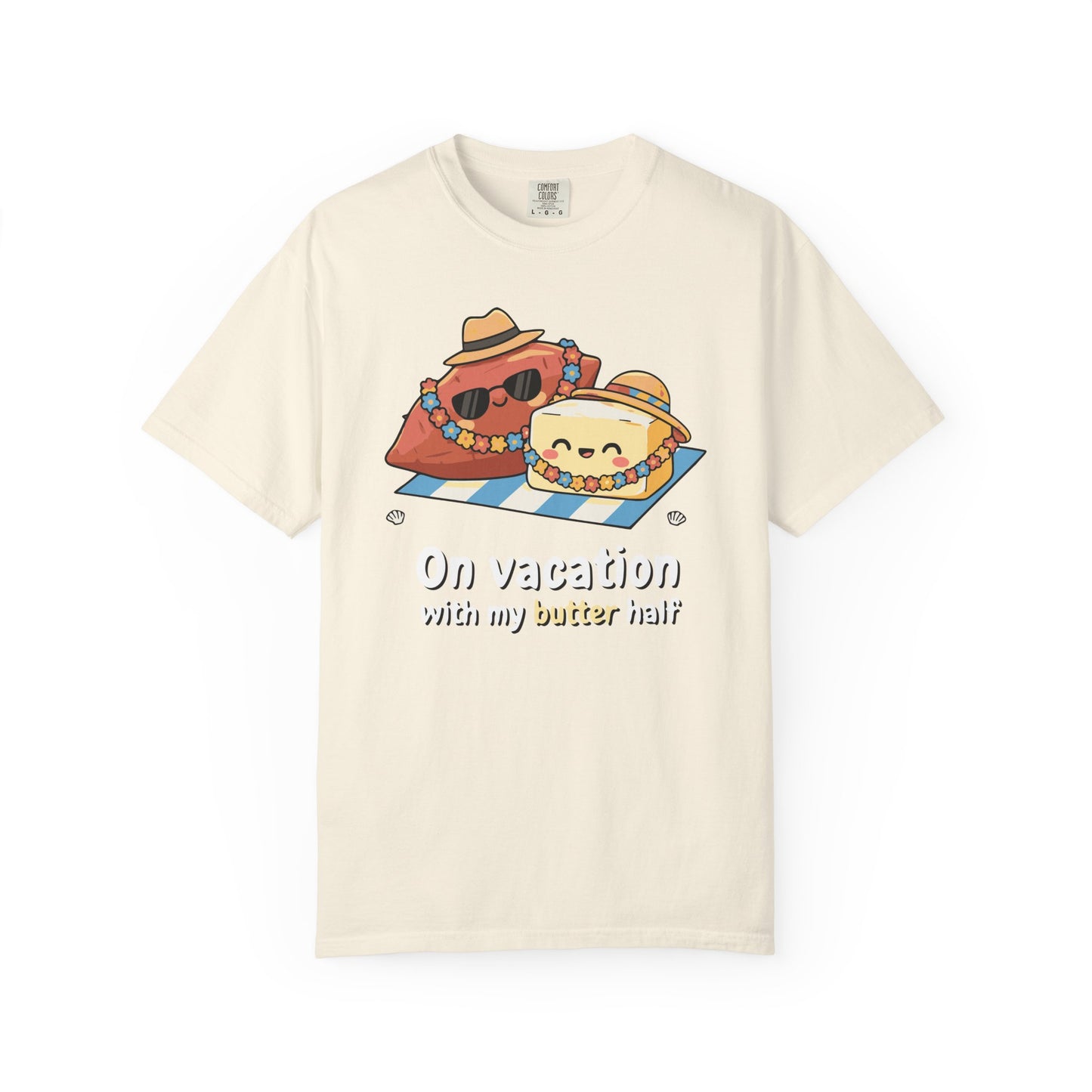 "On vacation with my butter half" Couples Tee —  Cute Vacation Yam Butter Summer T-Shirt