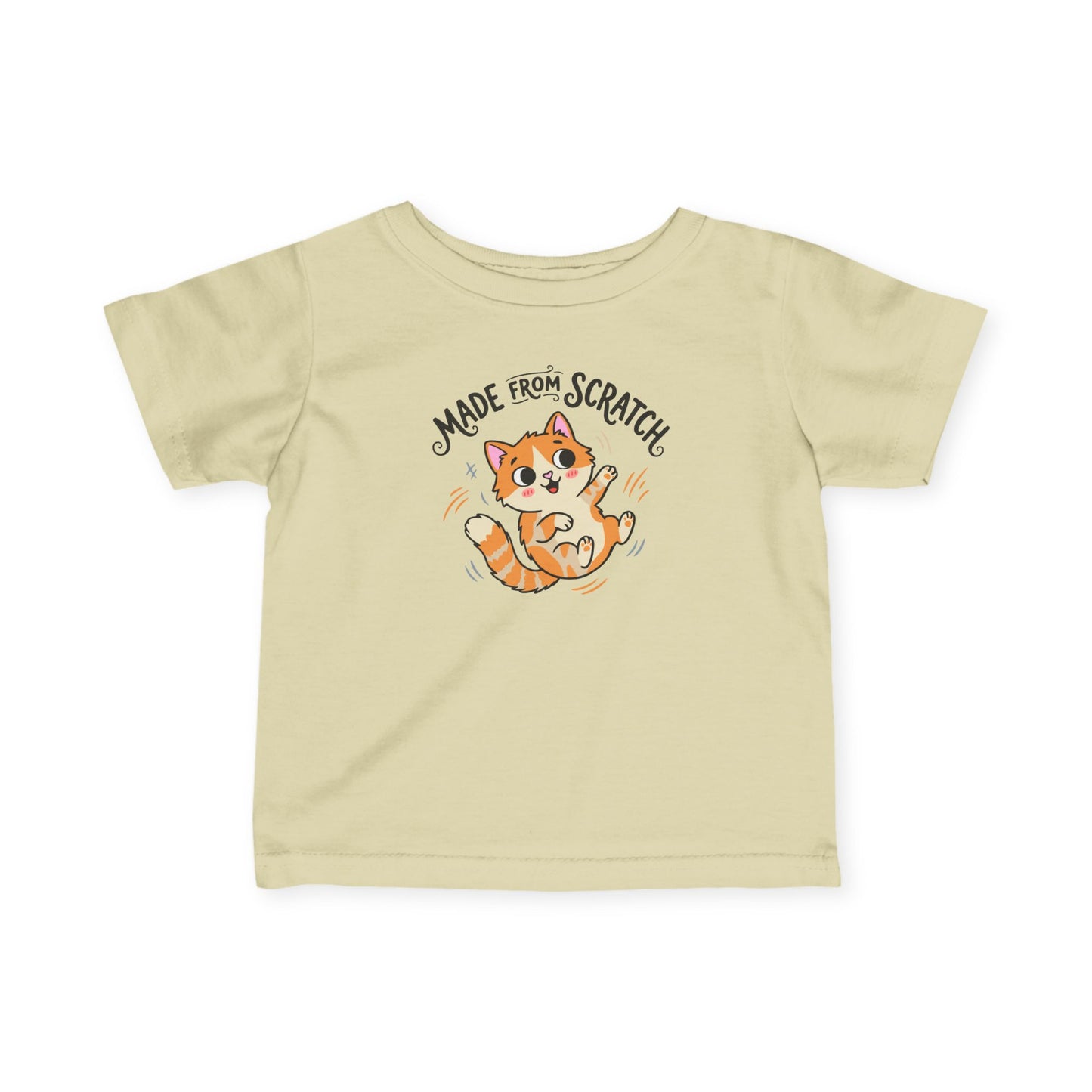 "Made From Scratch" Infant Tee — Cute Ginger Kitten Baby Shirt
