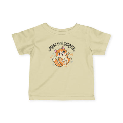 "Made From Scratch" Infant Tee — Cute Ginger Kitten Baby Shirt