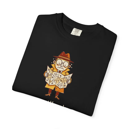 Man With a Plan T-Shirt — Cute Confused Detective Map Graphic Tee